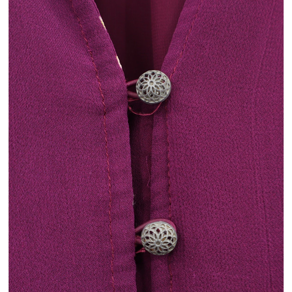 Anthropologie Pilcro Women's The Tavi Bottondown Blouse Purple Floral Sz S - Picture 4 of 9